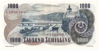 Austria 1.000 Schilling, 1961 reverse