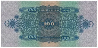 Austria 100 Schilling, 1925 reverse