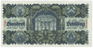 Austria 100 Schilling, 1945 reverse