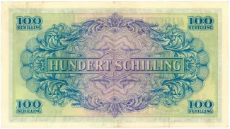 Austria 100 Schilling, 1945 P-110 reverse