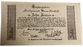 Austria 10 Kronen, 1918 reverse