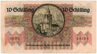 Austria 10 Schilling, 1946 reverse