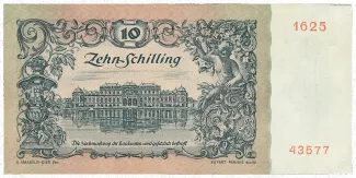 Austria 10 Schilling, 1950 reverse