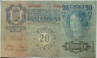 Austria 20 Kronen, 1919 reverse