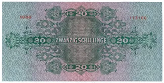 Austria 20 Schilling, 1925 reverse