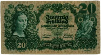 Austria 20 Schilling, 1928 obverse