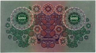 Austria 5.000 Kronen, 1922 reverse