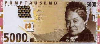 Austria 5,000 Schilling, 1995 - Unissued obverse