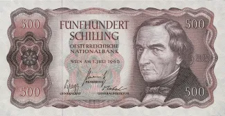 Austria 500 Schilling, 1965 obverse