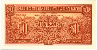 Austria 50 Groschen, 1944 P-102 reverse
