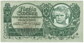 Austria 50 Schilling, 1945 obverse