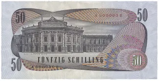 Austria 50 Schilling, 1970 reverse