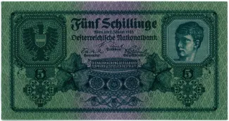 Austria 5 Schilling, 1925 obverse