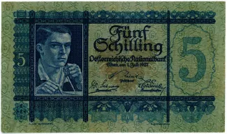 Austria 5 Schilling, 1927 obverse