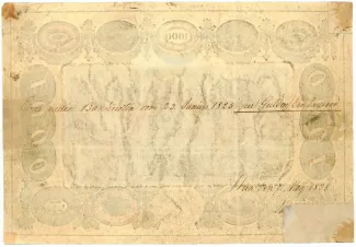 Austrian Empire 1.000 Gulden, 1825 reverse