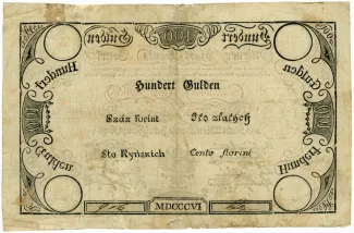 Austrian Empire 100 Gulden, 1806 reverse