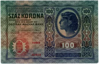 Austrian Empire 100 Kronen, 1912 reverse