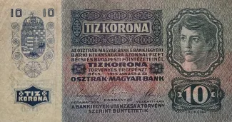 Austrian Empire 10 Kronen, 1915 reverse