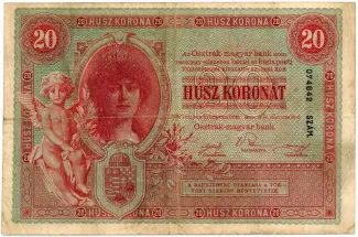 Austrian Empire 20 Kronen, 1900 reverse