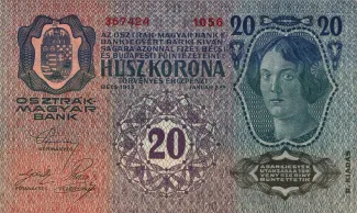 Austrian Empire 20 Kronen, 1913 reverse