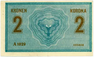 Austrian Empire 2 Kronen, 1914 reverse
