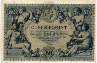 Austrian Empire 50 Gulden, 1880 reverse