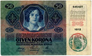 Austrian Empire 50 Kronen, 1914 reverse