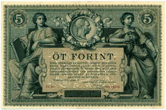 Austrian Empire 5 Gulden, 1881 reverse