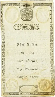 Austrian Empire 5 Gulden, 1806 reverse