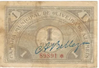 Aveiro, District of 1 Centavo,  reverse