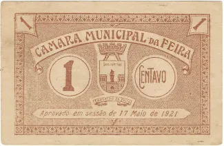 Aveiro, District of 1 Centavo, 1921 obverse