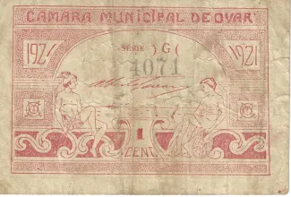 Aveiro, District of 1 Centavos, 1921 obverse