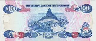 Bahamas 100 Dollars - Elizabeth II, 1996 reverse