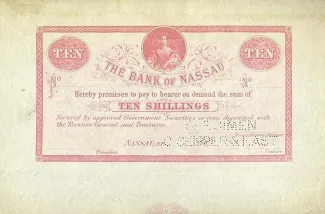 Bahamas 10 Shillings - Victoria, 1870 obverse