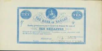 Bahamas 10 Shillings - Victoria, 1870 obverse