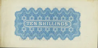 Bahamas 10 Shillings - Victoria, 1870 reverse