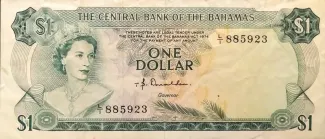 Bahamas 1 Dollar - Elizabeth II, 1974 obverse