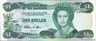 Bahamas 1 Dollar - Elizabeth II, 1984 obverse