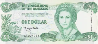 Bahamas 1 Dollar - Elizabeth II, 1992 obverse
