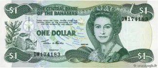Bahamas 1 Dollar - Elizabeth II, 2002 obverse
