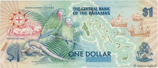 Bahamas 1 Dollars, 1992 P-50 reverse