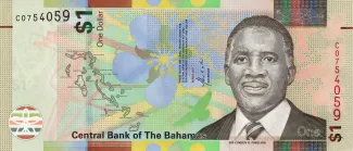 Bahamas 1 Dollar, 2017 obverse