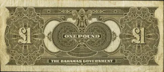 Bahamas 1 Pound, 1919 reverse