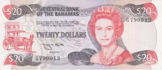 Bahamas 20 Dollars - Elizabeth II, 1984 obverse
