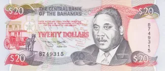 Bahamas 20 Dollars, 1993 obverse