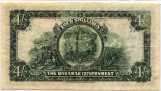 Bahamas 4 Shillings - George V, 1930 reverse