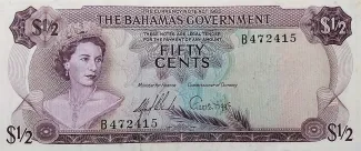 Bahamas 50 Cents - Elizabeth II, 1965 obverse