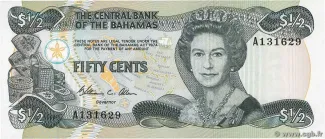 Bahamas 50 Cents - Elizabeth II, 1984 obverse