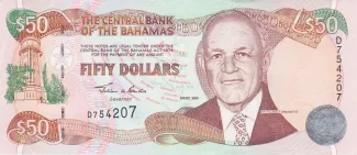 Bahamas 50 Dollars, 2000 obverse