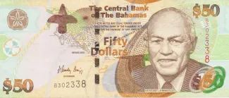 Bahamas 50 Dollars, 2006-2012 obverse